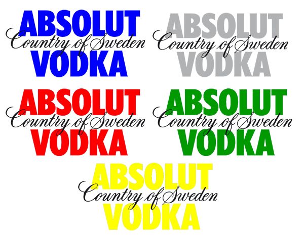 ABSOLUT VODKA (25cmx11cm)